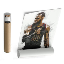 Load image into Gallery viewer, LeBron James Canvas Art – Cleveland Cavaliers Wall Decor
