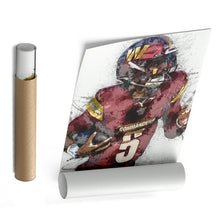 Load image into Gallery viewer, Jayden Daniels Canvas Art – Washington Commanders Wall Decor
