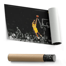 Load image into Gallery viewer, Kobe Bryant Lakers Buzzer Beater vs Miami Heat Canvas Wall Art Decor - NBA Iconic Art
