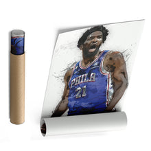 Load image into Gallery viewer, Joel Embiid Canvas Art – Philadelphia 76ers Wall Decor
