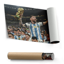 Load image into Gallery viewer, Lionel Messi World Cup Celebration Canvas Art - Soccer Wall Decor Poster
