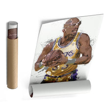 Load image into Gallery viewer, Kareem Abdul-Jabbar Canvas Art – Los Angeles Lakers Wall Decor
