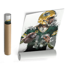 Load image into Gallery viewer, Aaron Rodgers Canvas Art – Green Bay Packers Wall Decor
