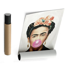 Load image into Gallery viewer, Frida Kahlo Gum Canvas – Iconic Artist Wall Art Gift for Feminist &amp; Art Lovers
