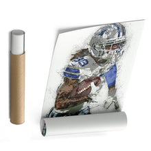 Load image into Gallery viewer, CeeDee Lamb Canvas Art – Dallas Cowboys Wall Decor
