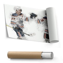Load image into Gallery viewer, Connor McDavid &amp; Leon Draisaitl Canvas Art – Edmonton Oilers Wall Decor
