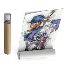 Load image into Gallery viewer, Freddie Freeman Canvas Art – Los Angeles Dodgers Wall Decor
