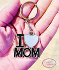 Customized “I Love Mom” Keychain