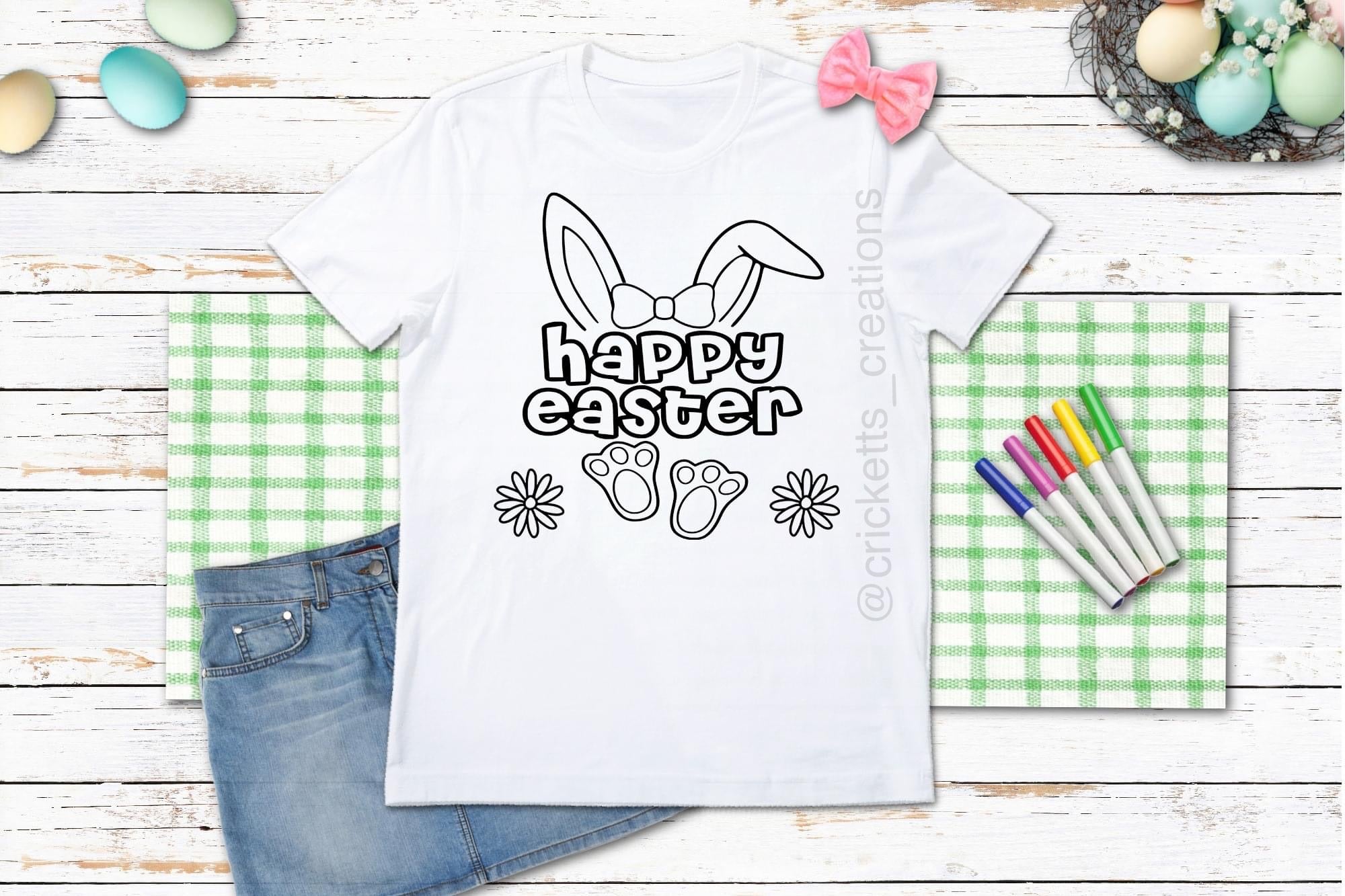 “Happy Easter” Coloring Shirt