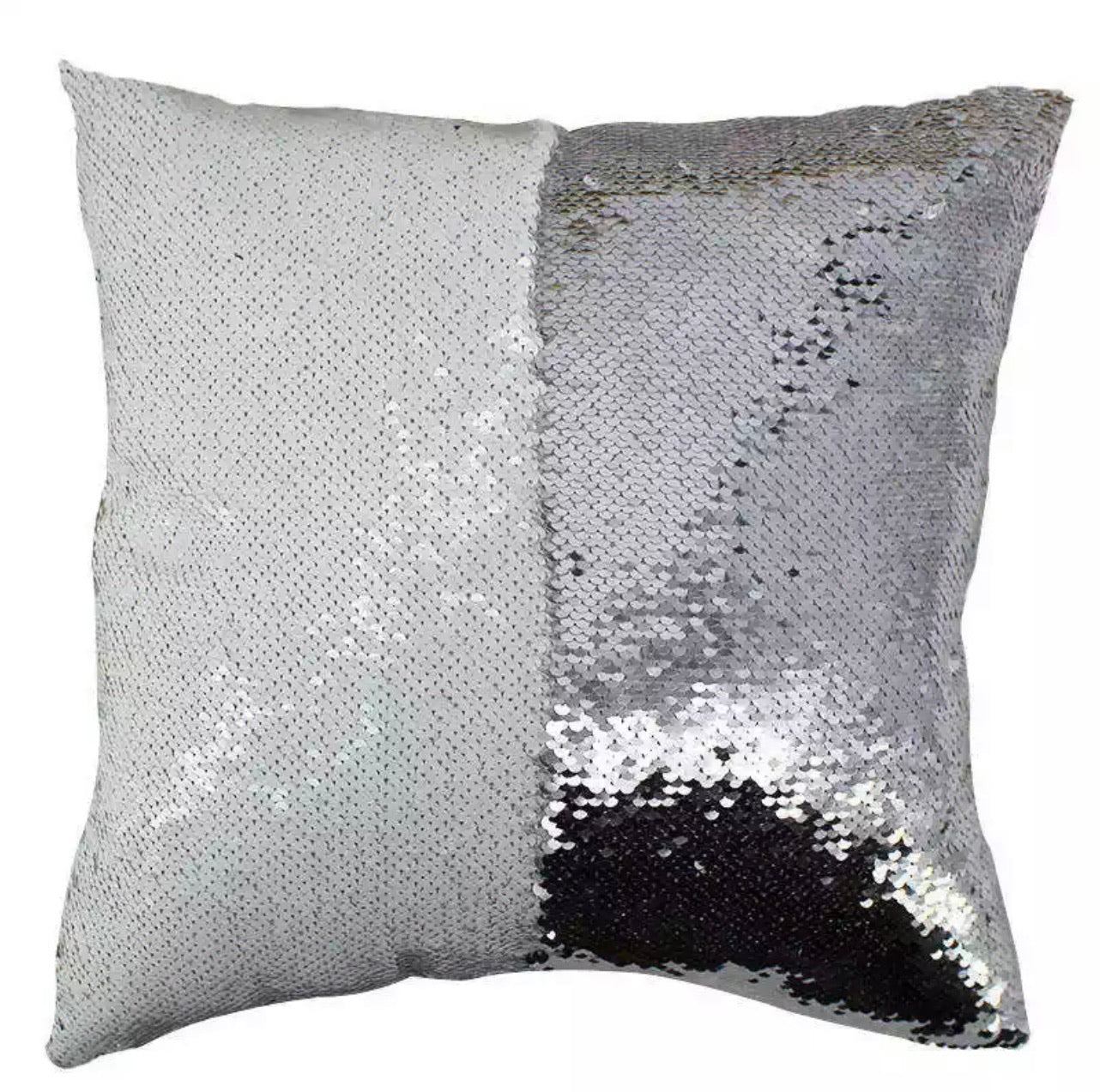 Custom Sequins Pillow (Silver)