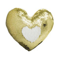 Custom Sequins Heart Pillow (Gold)