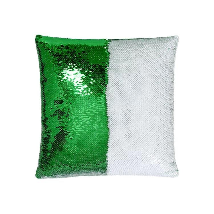 Custom Sequins Pillow (Green)