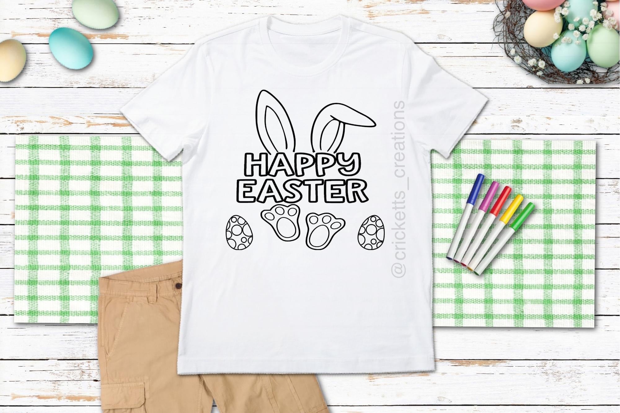“Happy Easter” Coloring Shirt