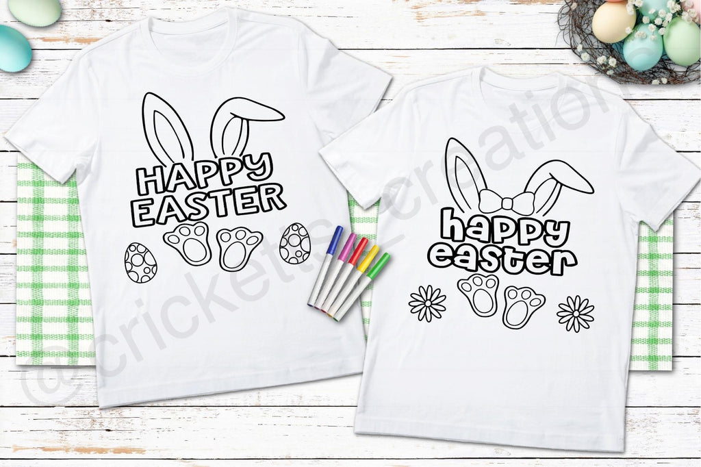 “Happy Easter” Coloring Shirt