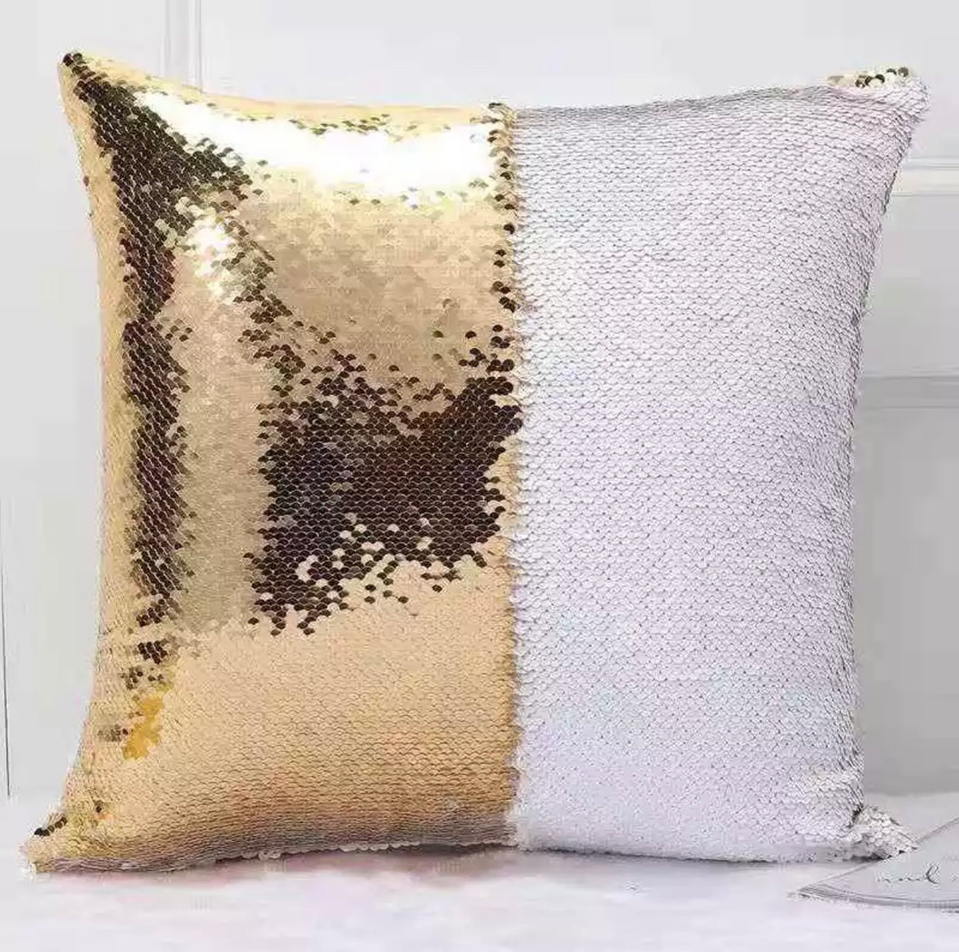 Custom Sequins Pillow (Gold)