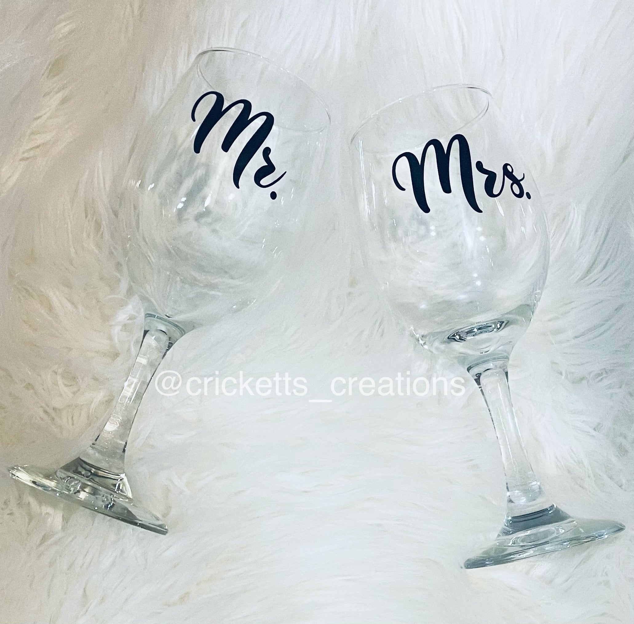 Mr & Mrs Wine Glasses