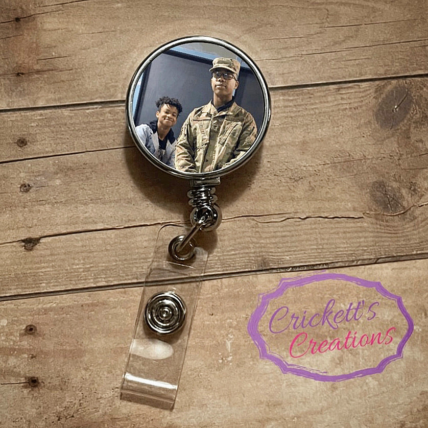 Custom Badge Reel-Silver
