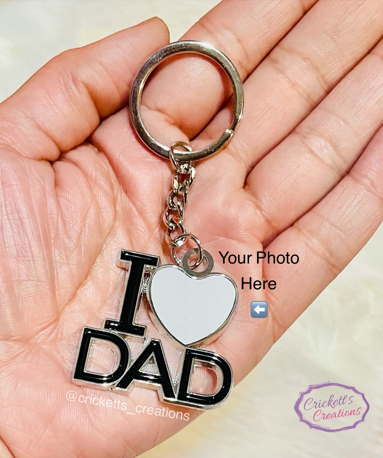Customized “I Love Dad” Keychain